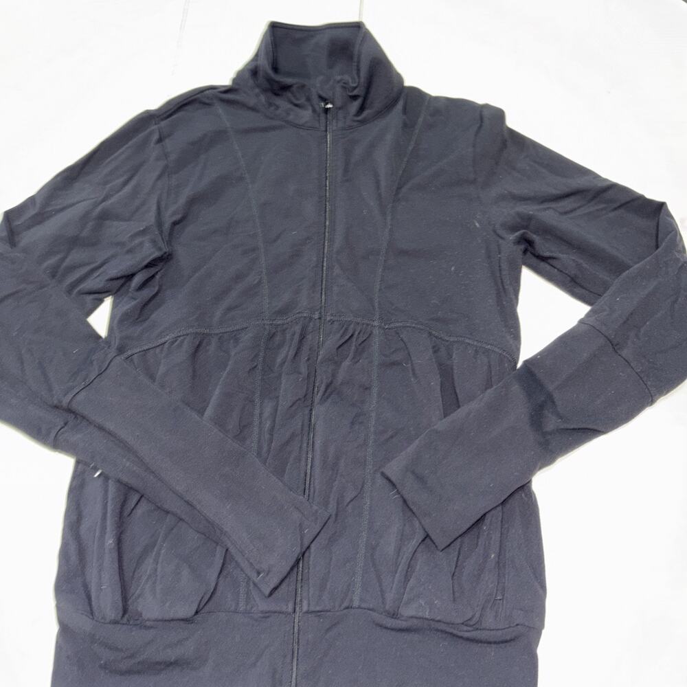 Lucy Size Small Black Zipper Athletic Jacket